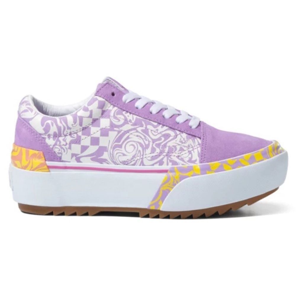 Vans Old Skool Stacked Wavy Days Platform Suede Shoes - Picture 2 of 11